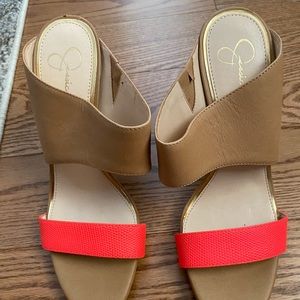 Jessica Simpson Nude/Hot Pink Heeled Sandal